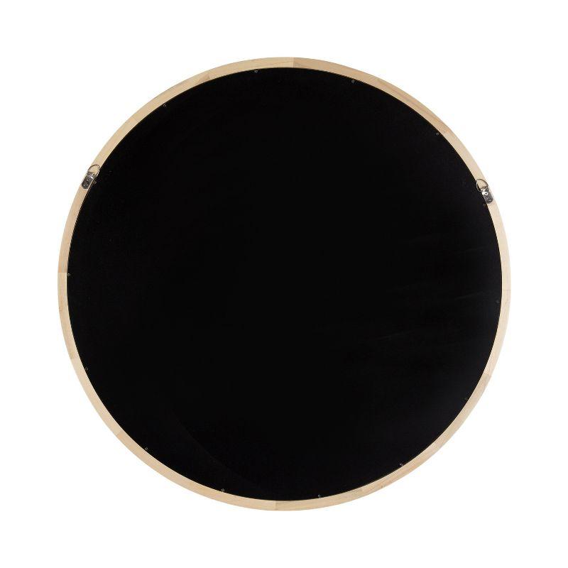 Kate and Laurel Hatherleig Round Wood Round Mirror, 34" Diameter, Natural