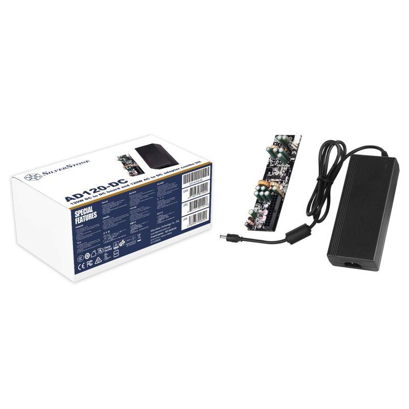 SilverStone Technology  Power Supply Kit, 120W DC-DC Board, 12V/10A Adapter, Black Wires, 20+4 Pin Motherboard, 4+4 EPS, 3x SATA, 1x 4-Pin Peripheral