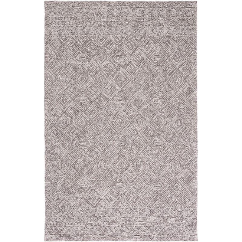 Hand-Tufted Textural Wool Area Rug - 8' x 10' - Brown