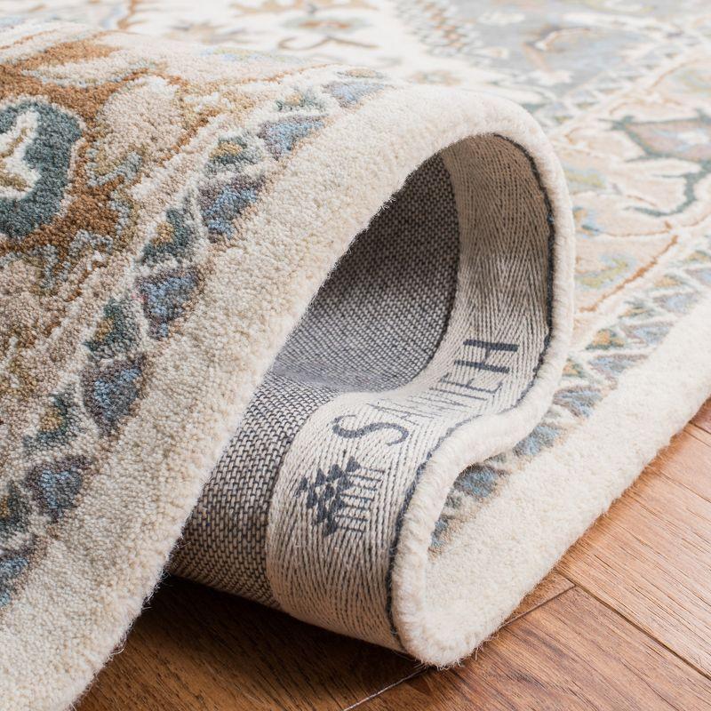 Heritage HG625 Handmade Runner Rug - 2'3"x12' - Ivory/Light Blue - Safavieh