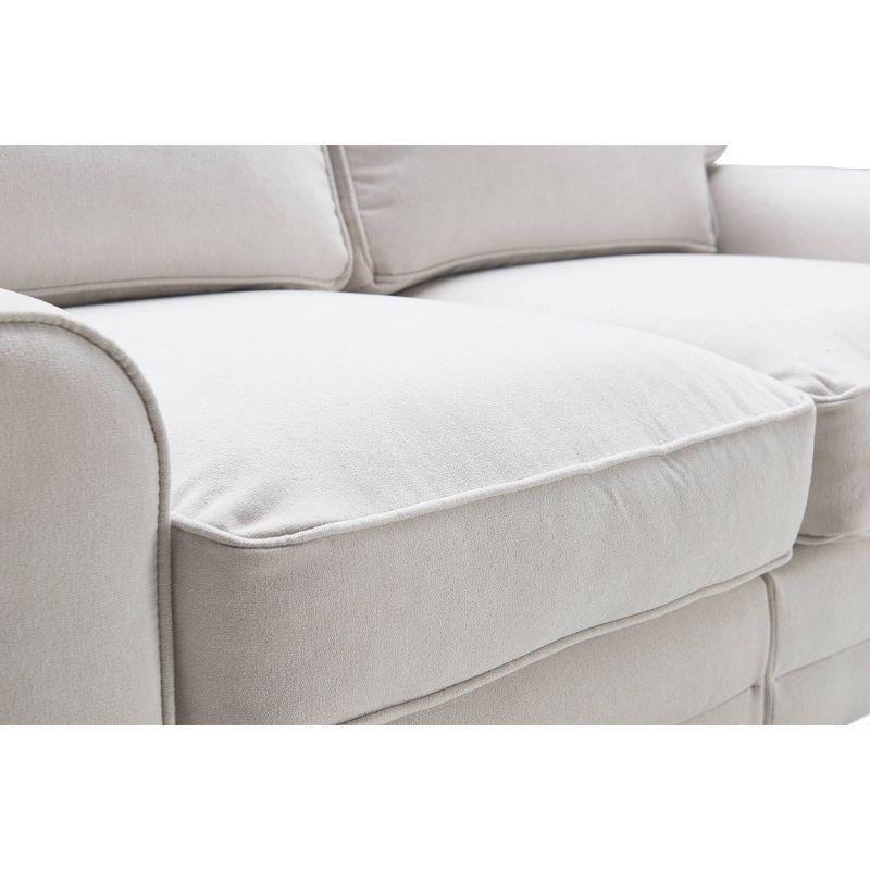 Serta Copenhagen 61" Rolled Arm Sofa, Easy Care Fabric, Soft Pillow Back, Pocket Coil Seat Cushions