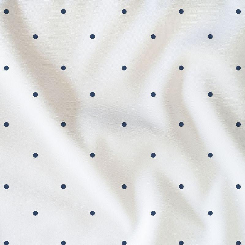 400 Thread Count 100% Cotton Printed Navy Dot Blue 4 Piece Sheet Set - King - California Design Den