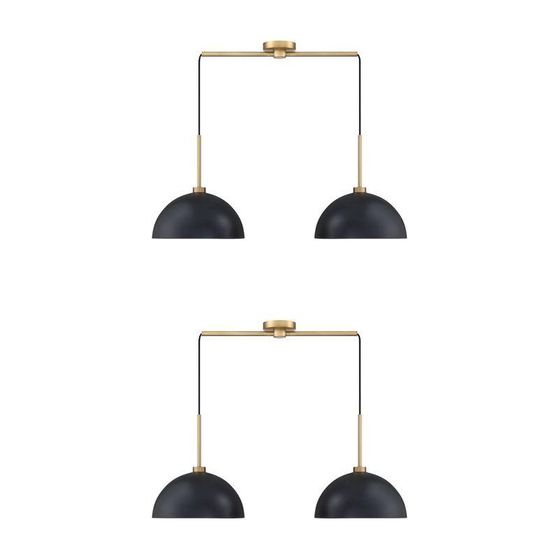 Corbo 2 - Light Kitchen Island Dome Pendant 2-Pack Kitchen Island Drum Pendant Light