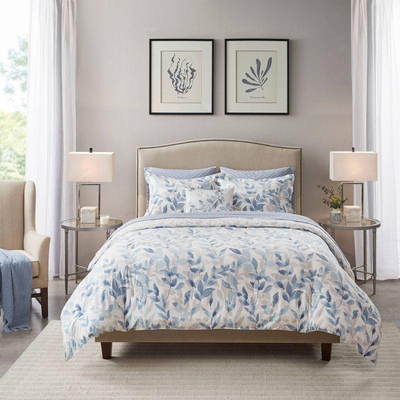 Madison Park Essentials Sofia Microfiber Reversible Comforter Set with Bed Sheets