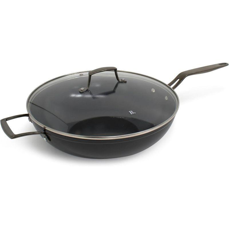 Blu. Cookware 12.6” Wok with Lid, Durable Non-Stick Stir Fry Pan