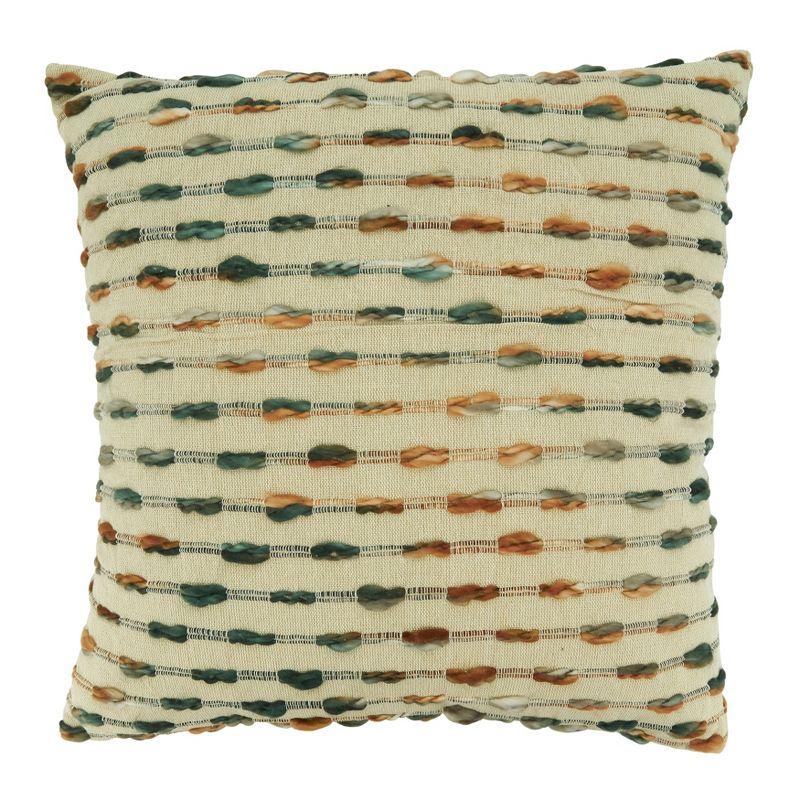 Cotton Blend Reversible Throw Pillow