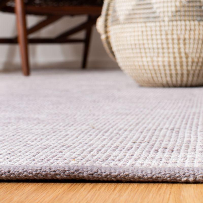 Casual Gray 72'' Square Hand-Woven Cotton Area Rug