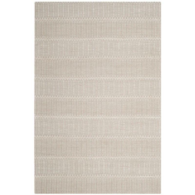 Marbella Beige 4' x 6' Handmade Viscose Rug