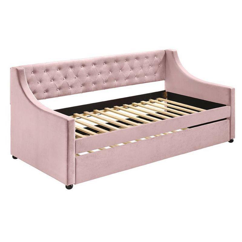 Acme Furniture Twin/Full Lianna Bed Pink Velvet