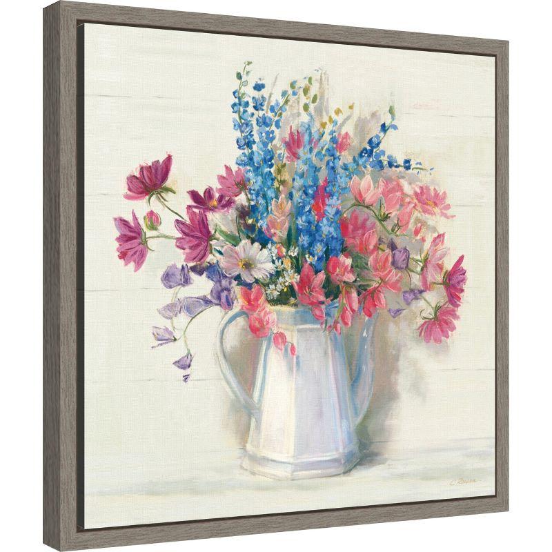 Amanti Art Ironstone Bouquet I Bright by Carol Rowan Canvas Wall Art Print Framed 16 x 16-in.