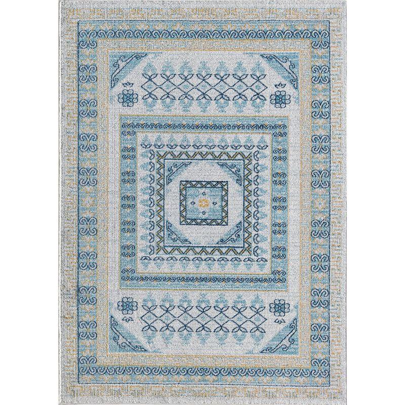 Rugs America Harper HY40G Morning Glory Abstract Vintage Gray Area Rug for Dining Room Rug Neutral Rug Living Room Rug Kitchen, 2'6" x 8'