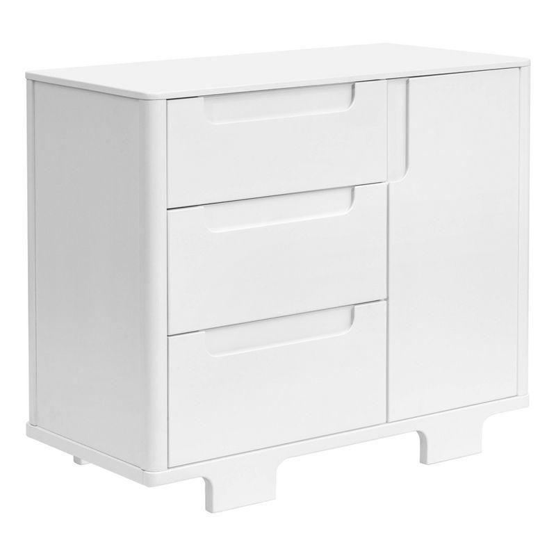 Yuzu Modern White 3-Drawer Dresser with Changing Tray
