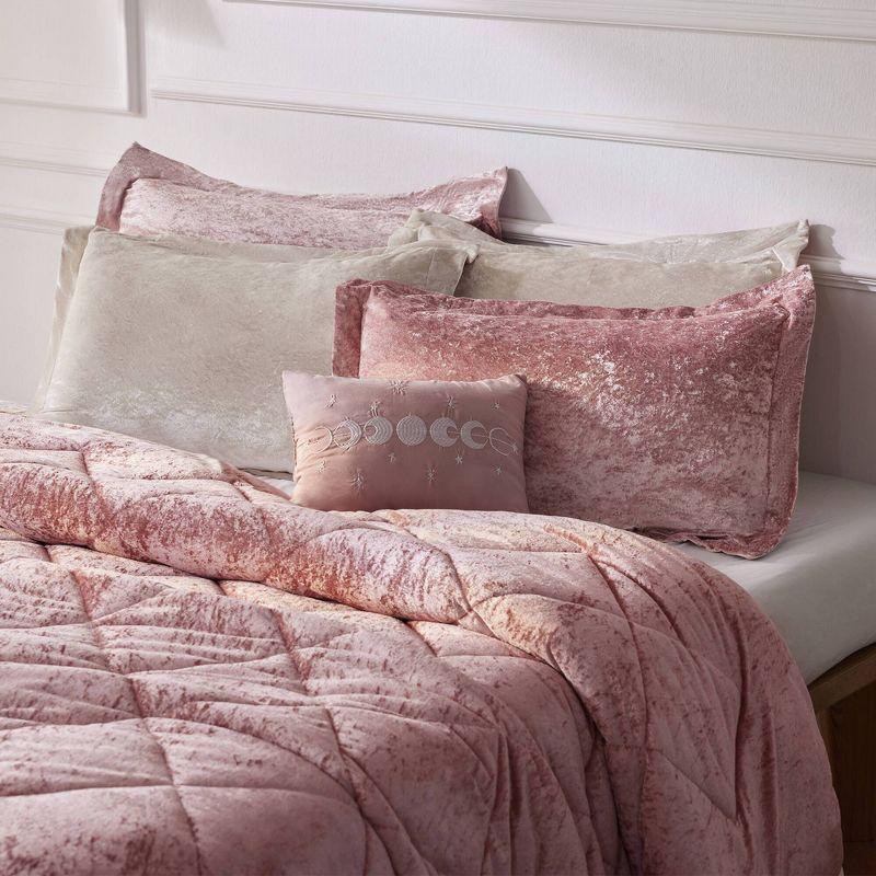 Felicia Crushed Velvet Comforter Set with Throw Pillow