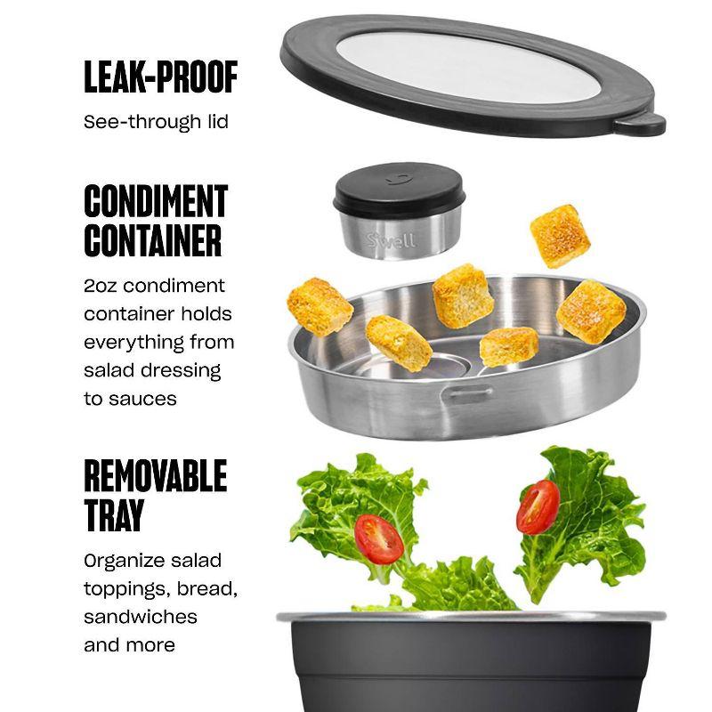 S'well 64oz Salad Bowl Kit Sage: Stainless Steel, Leakproof, Dishwasher-Safe, Salad Container with Lid
