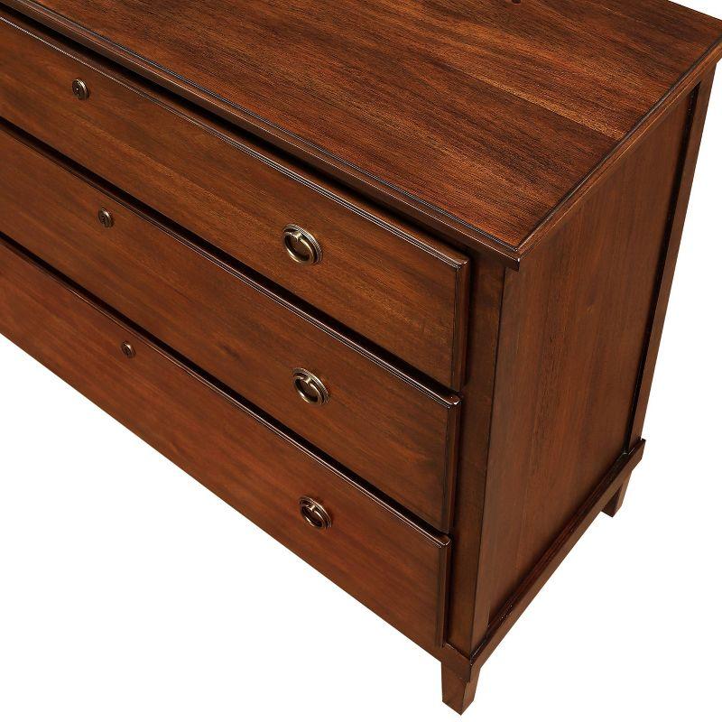 Comfort Pointe Cambridge Dresser Brown: Transitional Style, Metal Glides, Safety Stops, No Assembly Required