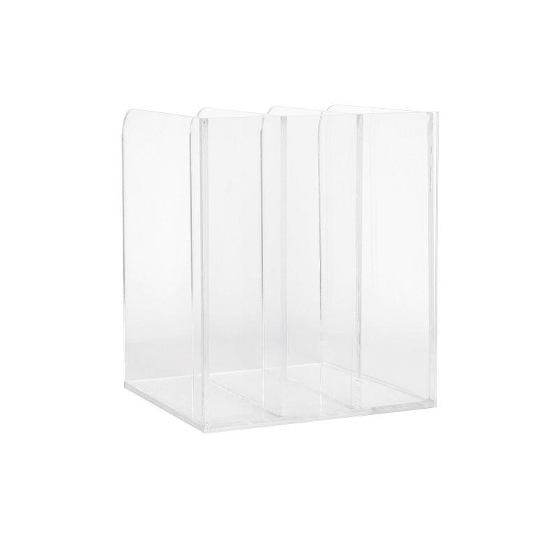 Thomas Martha Stewart Acrylic 3 Section File Holder Office Desktop Organizer with Anti-Slip Feet