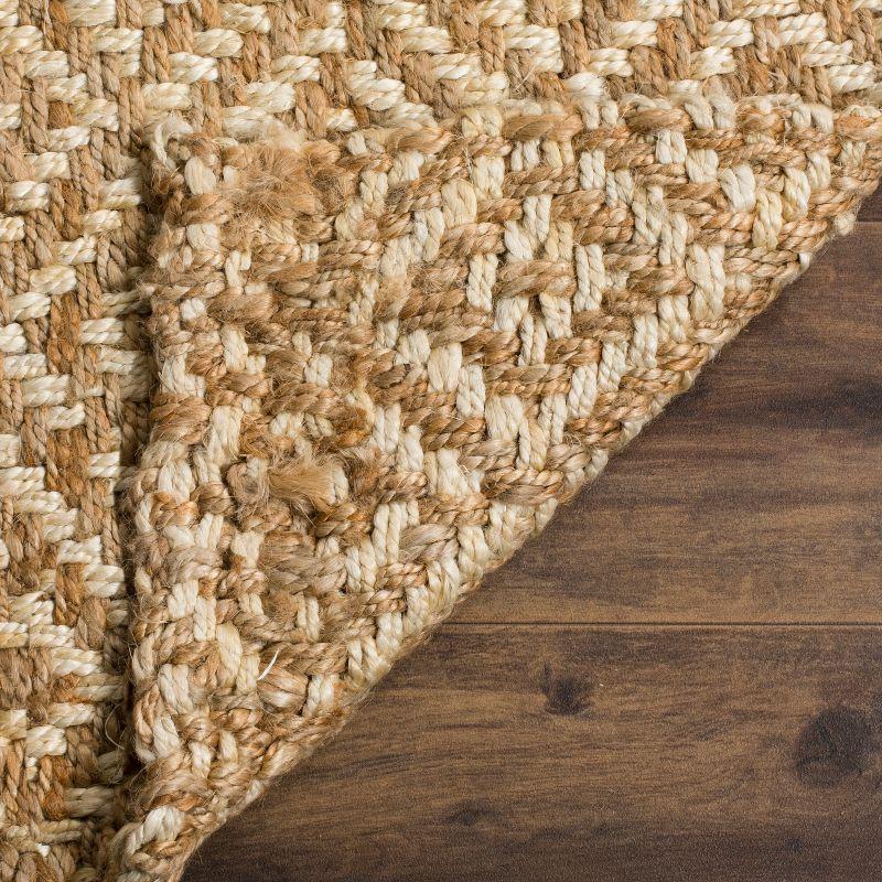 Natural Fiber NF261 Hand Woven Indoor Area Rug - Ivory/Natural - 6'x6' - Safavieh