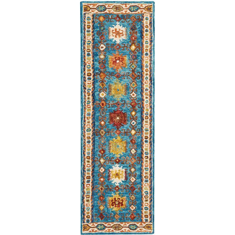 Nourison Vivid Teal Area Rug VIV09 2'3"X7'6"