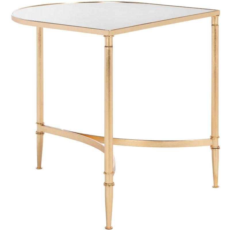 Nevin Mirror Top Gold Accent Table - Gold/Mirror - Safavieh.