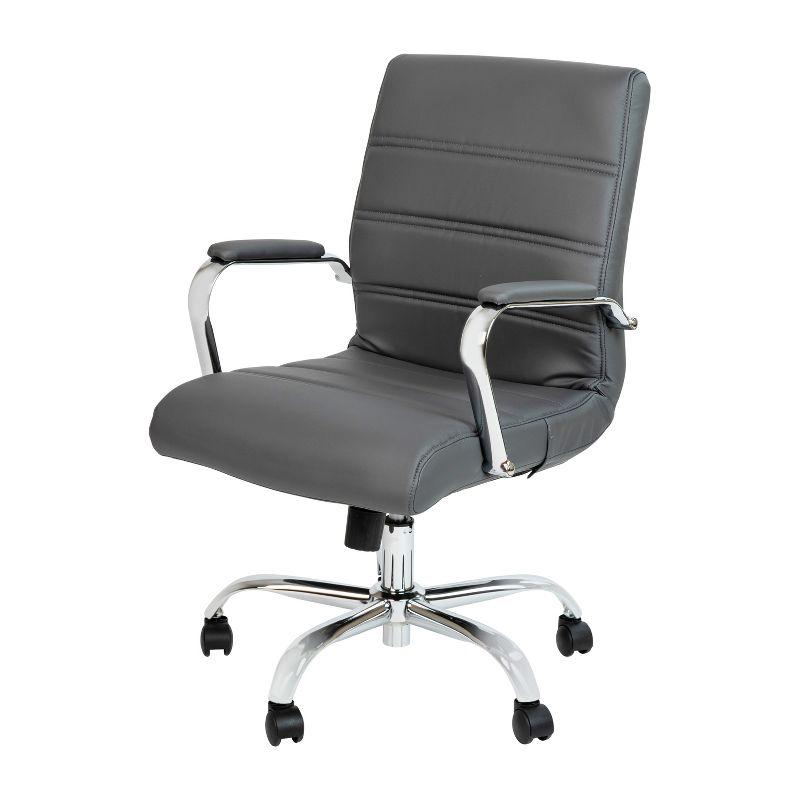 Flash Furniture Mid-Back Executive Swivel Office Chair with Metal Frame and Arms