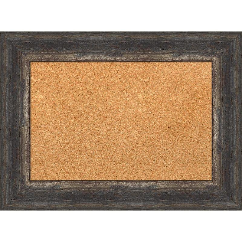 Amanti Art Natural Cork Board Framed Bark Rustic Char Bulletin Board 23 in. x 17 in.