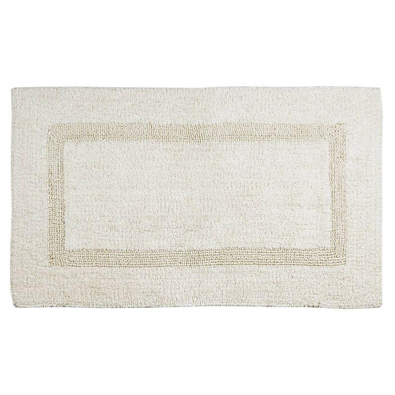 Ivory Cotton Tufted Reversible Bath Rug 24" x 40"