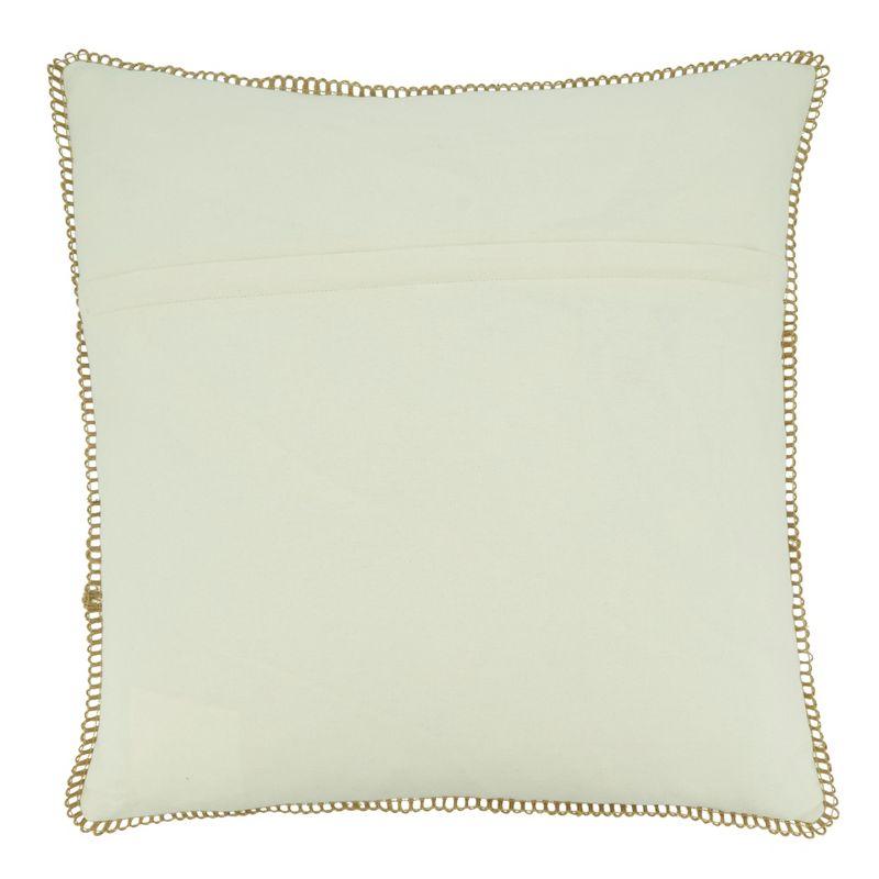 Aqua and Beige Starfish Design Square Throw Pillow