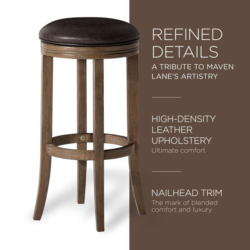 Maven Lane Maven Lane Eva Stool with Vegan Leather Upholstery