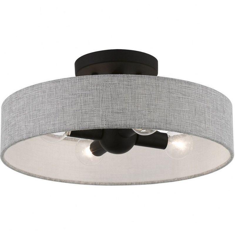 Livex Lighting Elmhurst 4 - Light Semi-Flush Mount in  Black