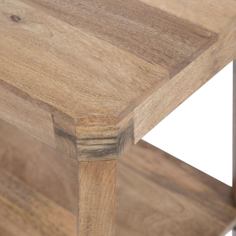 Kate and Laurel Talcott Rectangle Wood Side Table, 22x14x26, Natural