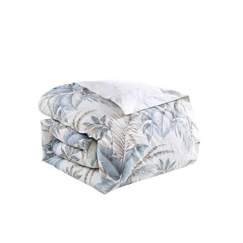 Blue Cotton Full/Queen Tropical Duvet Cover Set