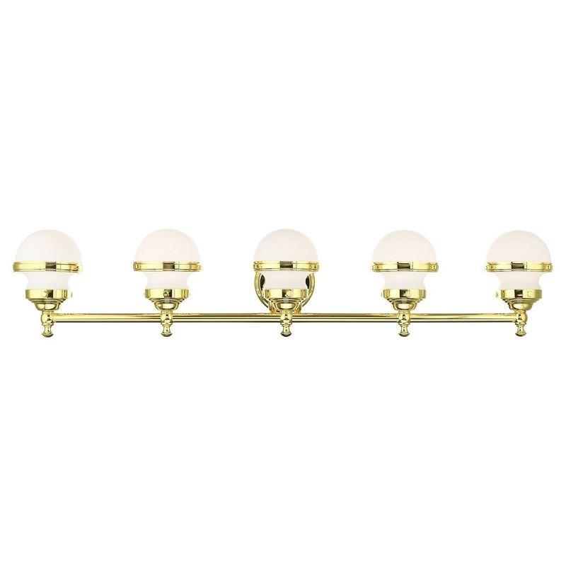 Livex Lighting Oldwick 5 - Light Vanity in  Polished Brass