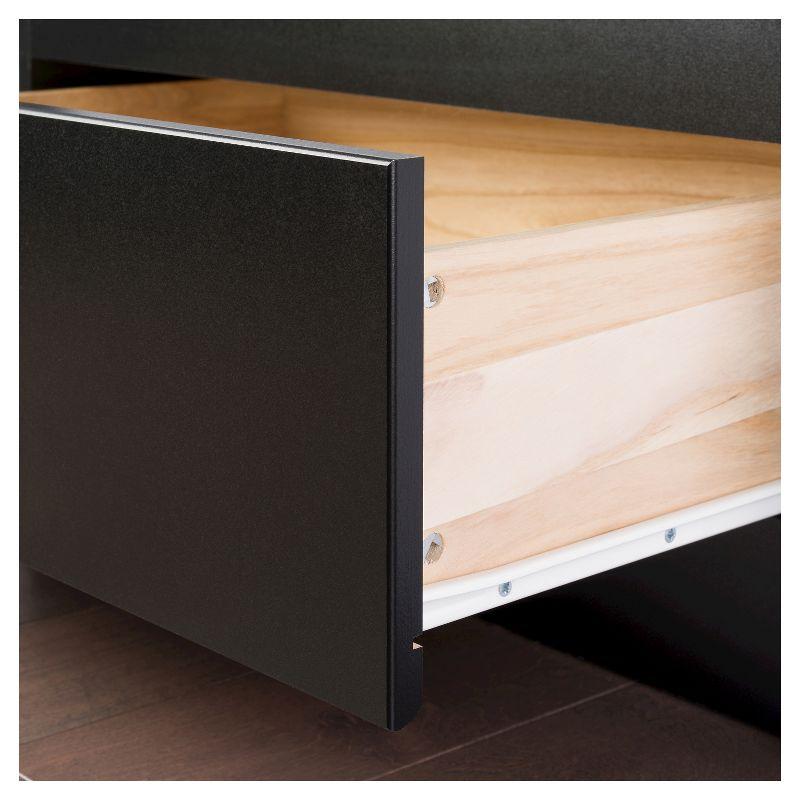 Mate's Platform 6 Drawer Storage Bed King Black - Prepac: Laminated Finish, No Box Spring Needed, CARB Certified