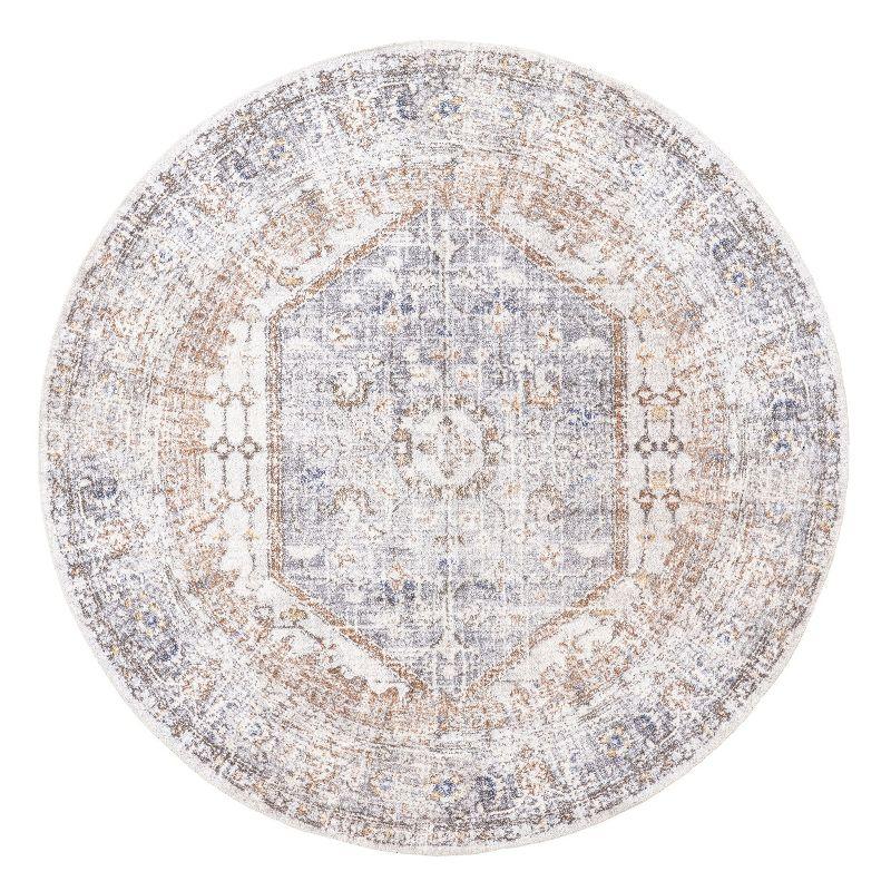 nuLOOM Jacquie Machine Washable Vintage Floral Area Rug