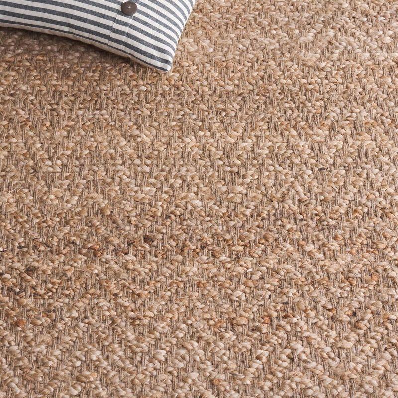 Natural Jute Handwoven 4' x 4' Square Area Rug