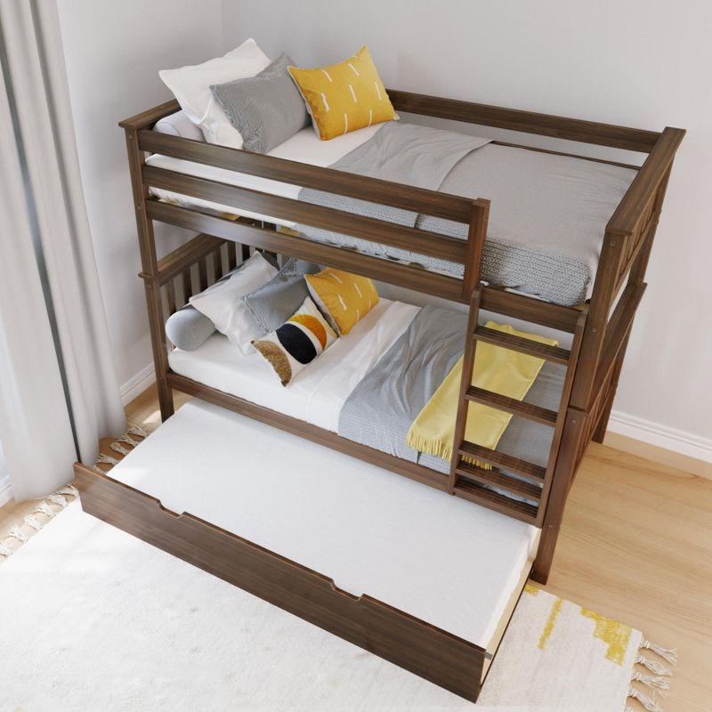 Max & Lily Twin over Twin Bunk Bed with Trundle