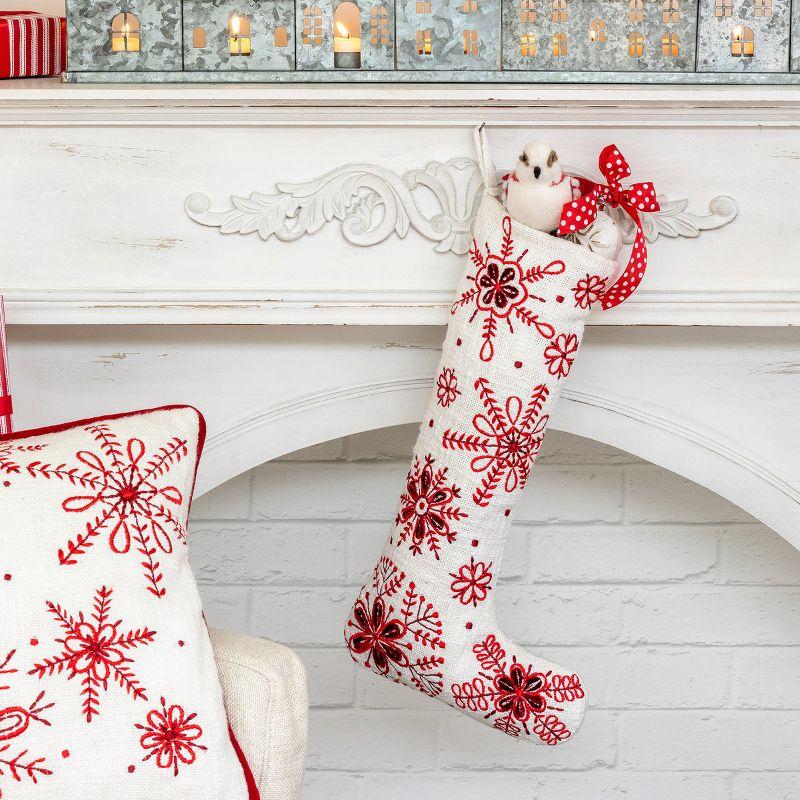 Park Hill Collection Snowflake Embroidered Stocking