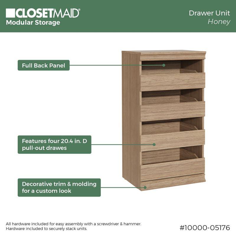 Modular Storage 21.38" W Drawer Unit with 4 Drawers