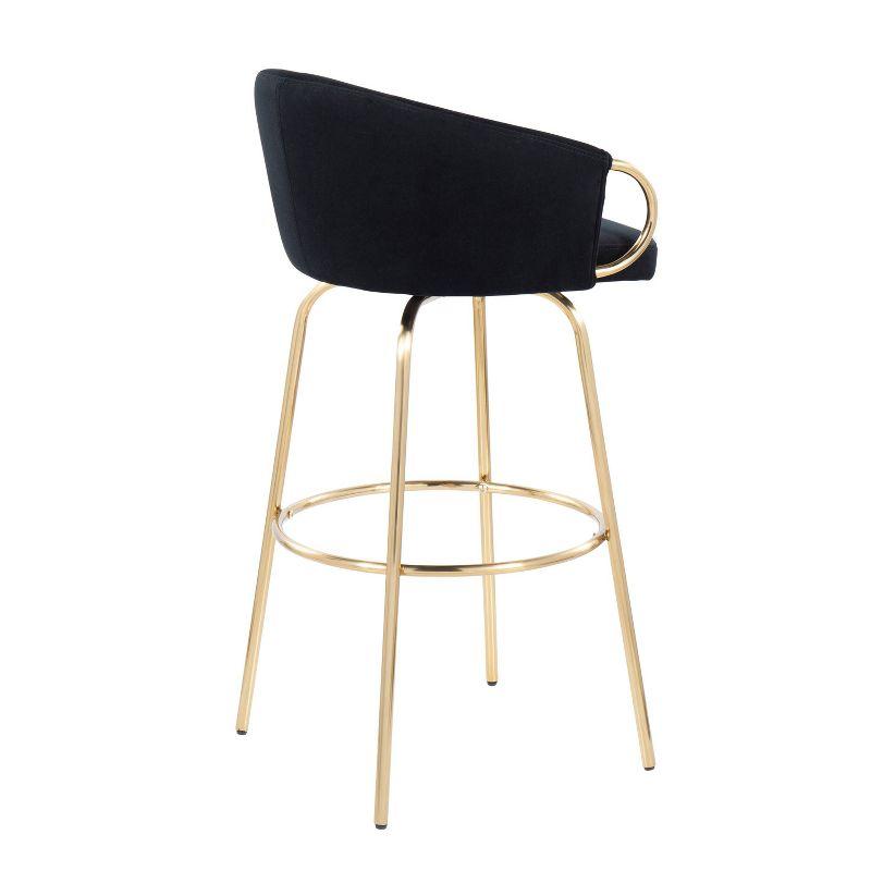 George Oliver Lakyia Swivel Upholstered Counter Stool with Metal Frame (Set of 2)