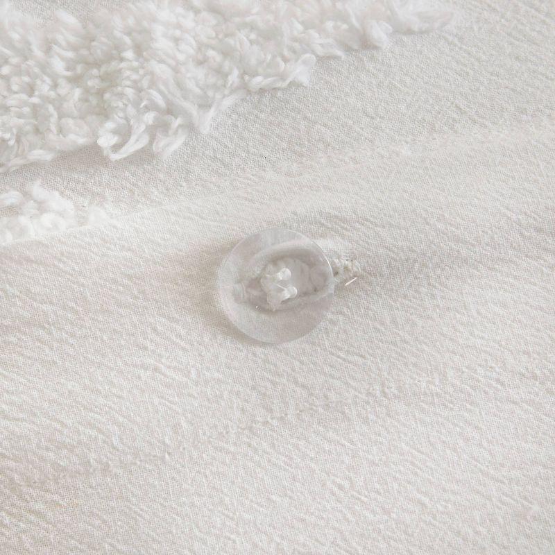 Madison Park Bahari Tufted Cotton Chenille Palm Duvet Cover Set