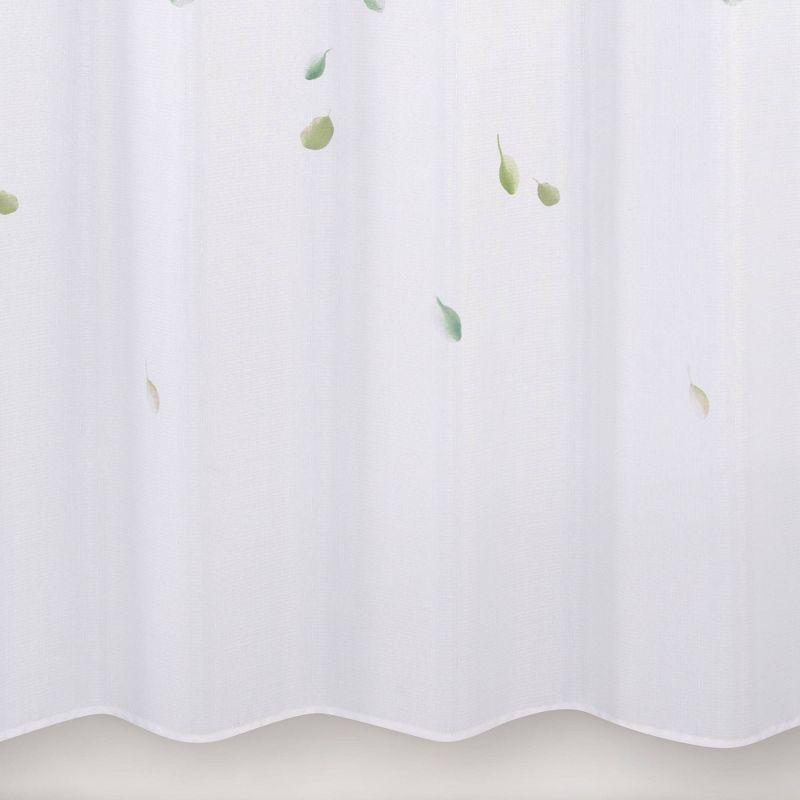 Cascade Shower Curtain - Allure Home Creations: Ombre Botanical Design, Polyester, Machine Washable