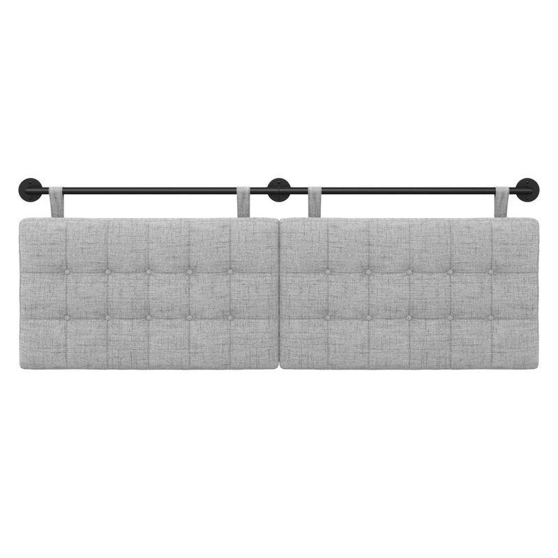 Nathan James King Upholstered Wall Mount Headboard Boucle: Elegant Dorm Room Accessory, Easy to Clean