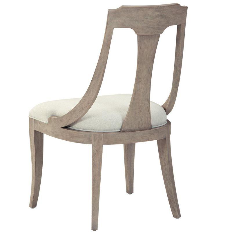 Driftwood Brown Linen Upholstered Arm Chair