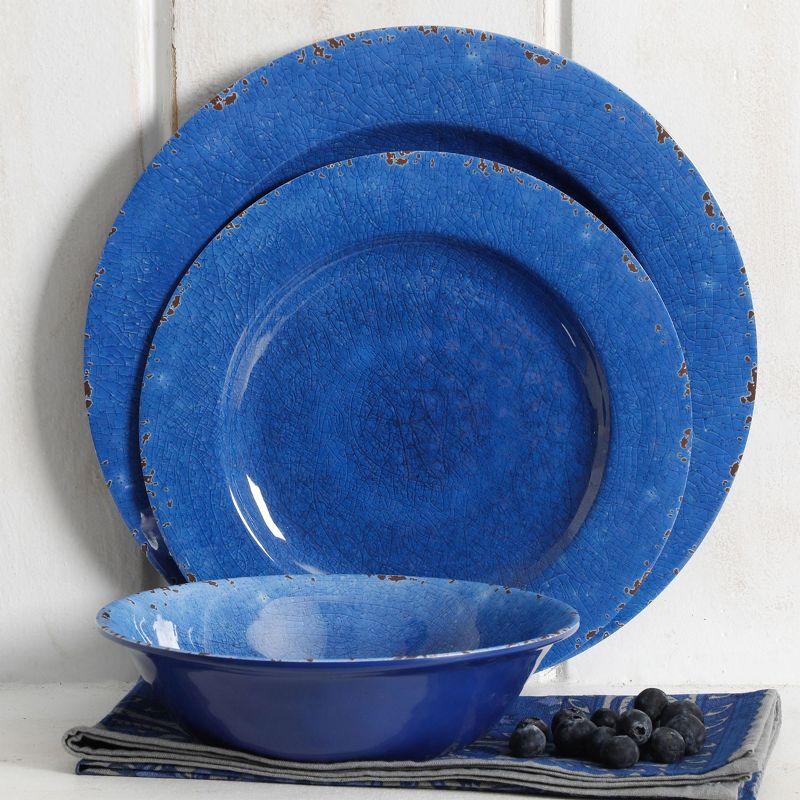 Mauna 12 Piece Dinnerware Set in Cobalt Blue