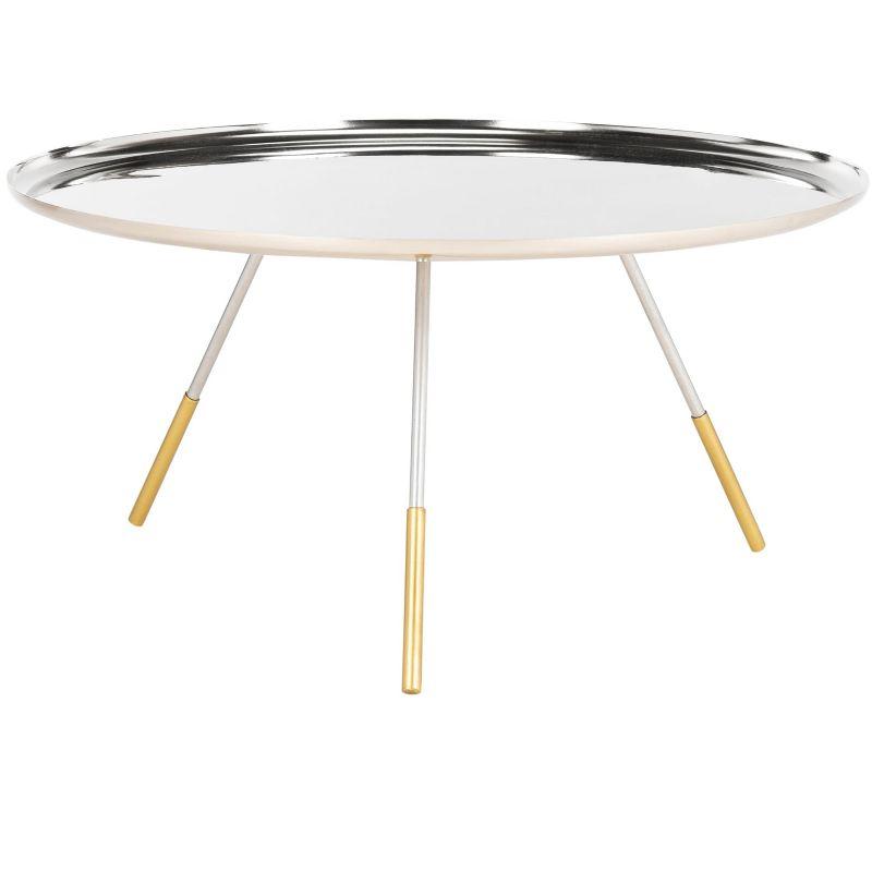 Orson Coffee Table with Metal Gold Cap  - Safavieh