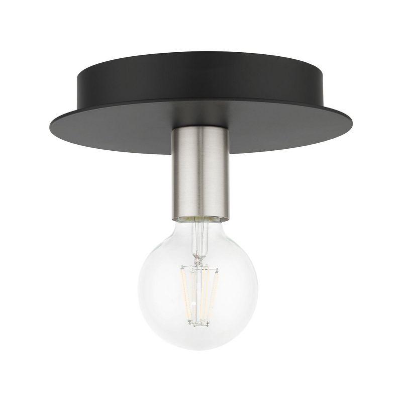 Livex Lighting Hillview 1 - Light Flush Mount in  Black