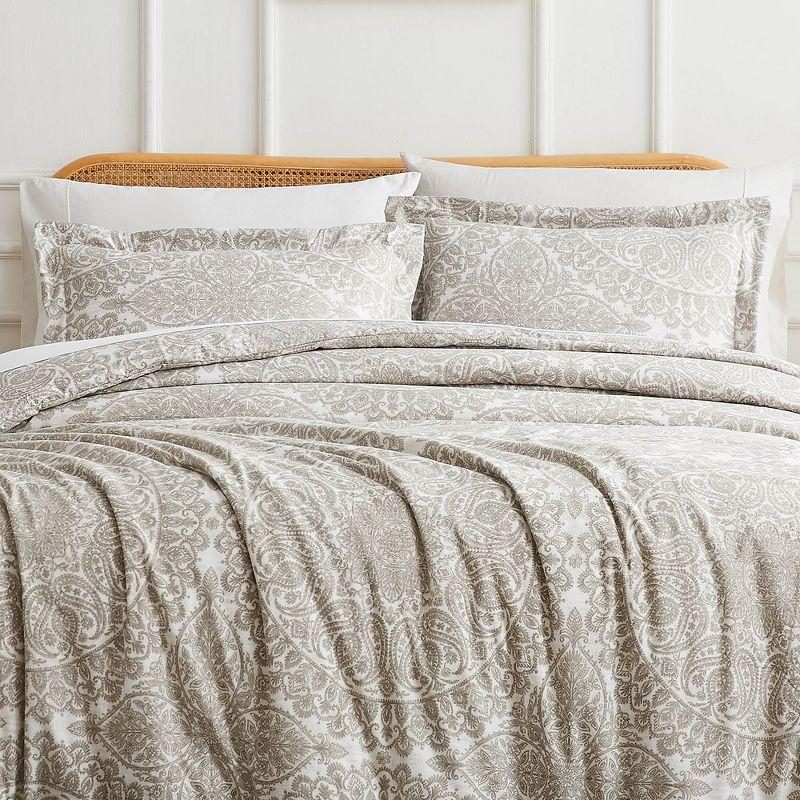 Southshore Fine Living Ashanti Oversized 3-Piece Duvet Cover Set Bone Full / Queen