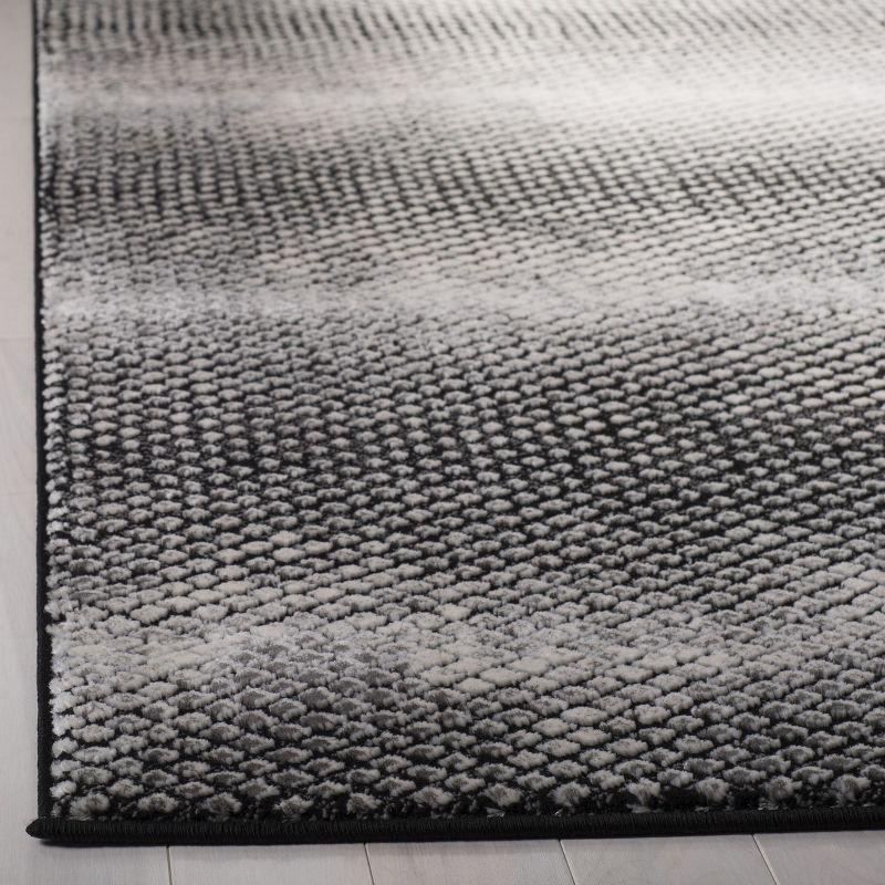 Lurex LUR186 Power Loomed Area Rug - Black/Ivory - 4'x6' - Safavieh