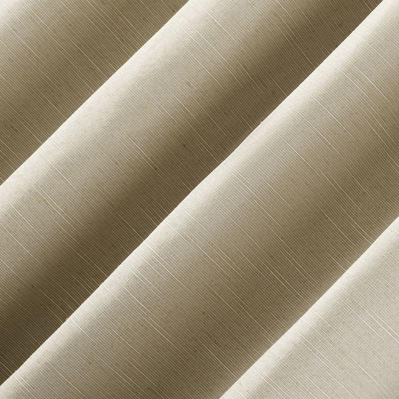 50"x84" Archaeo Total Blackout Textured Linen Blend Grommet Top Curtain Panel Stone: Modern Noise-Reducing Indoor Panel