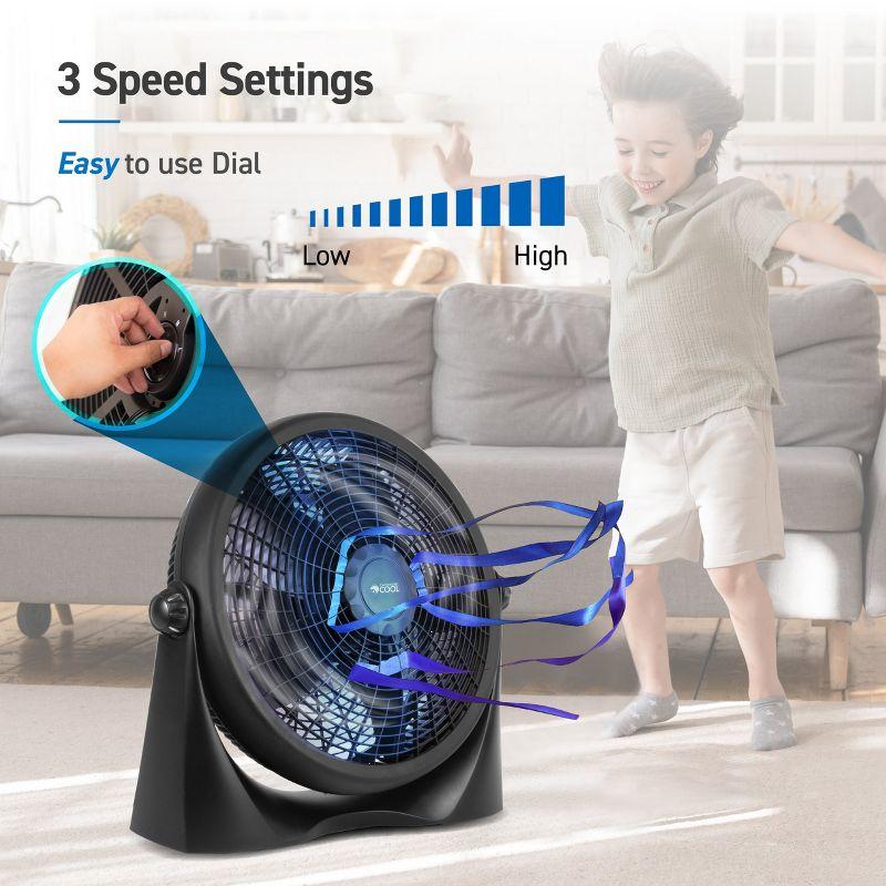 Commercial Cool Floor Fan For Home, Garage, Bedroom, Or Office, Cooling Fan For Floor With 3 Fan Settings, Quiet Floor Fan With Adjustable Tilt Angle And Sturdy Base